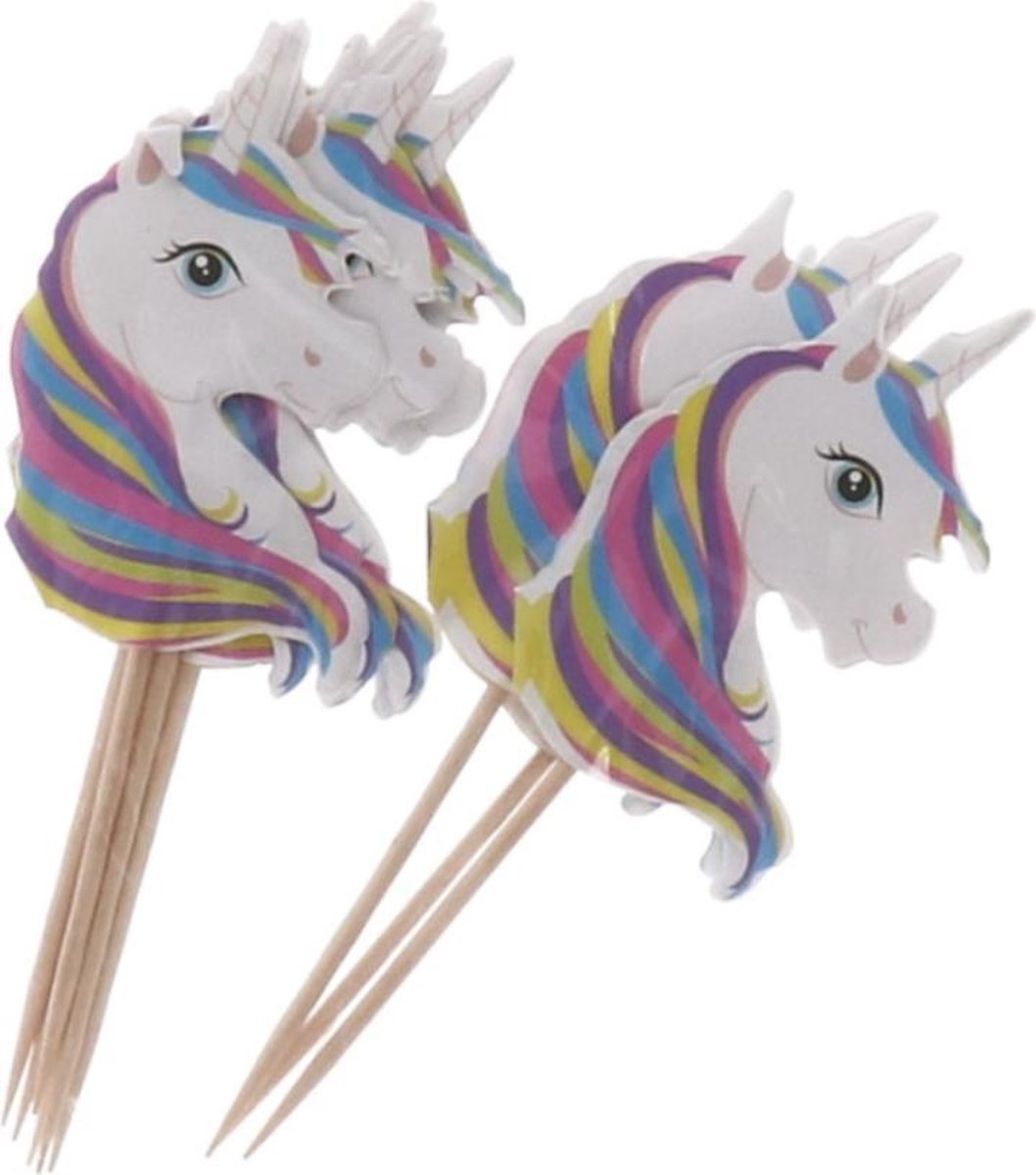 Cocktail prikkers unicorn 10 stuks inclusief unicorn sleutelhanger - FeestgelegenheidBabyshower | Beterschap | Communie | Festival | Gala | Geboorte | Geslaagd | Geen feestgelegenheid | Housewarming | Kerst | Kinderfeestje | Tienerfeestje